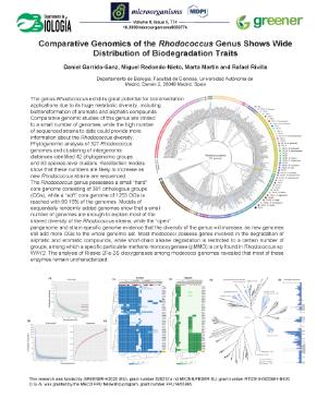 Comparative Genomics of the Rhodococcus Genus Shows Wide Distribution of Biodegradation Traits