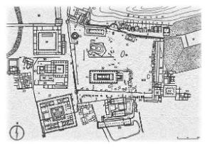Ilustración de Plano del recinto de Olimpia