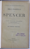 Obras filosficas de Spencer. Los Primeros Principios
