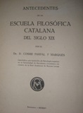 Antecedentes de la Escuela Filosfica catalana del Siglo XIX.