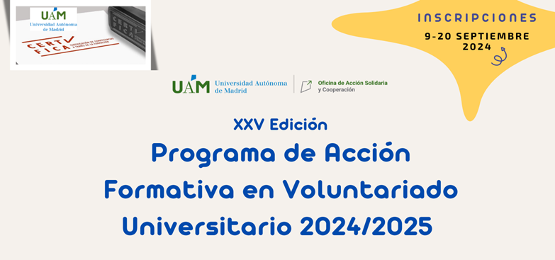 Programa de Acción Formativa en Voluntariado Universitario UAM - Proyecto 