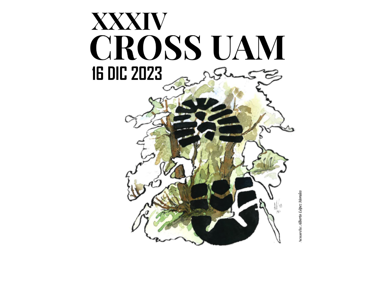 Logo XXIV Cross con la imagen de una huella de zapato
