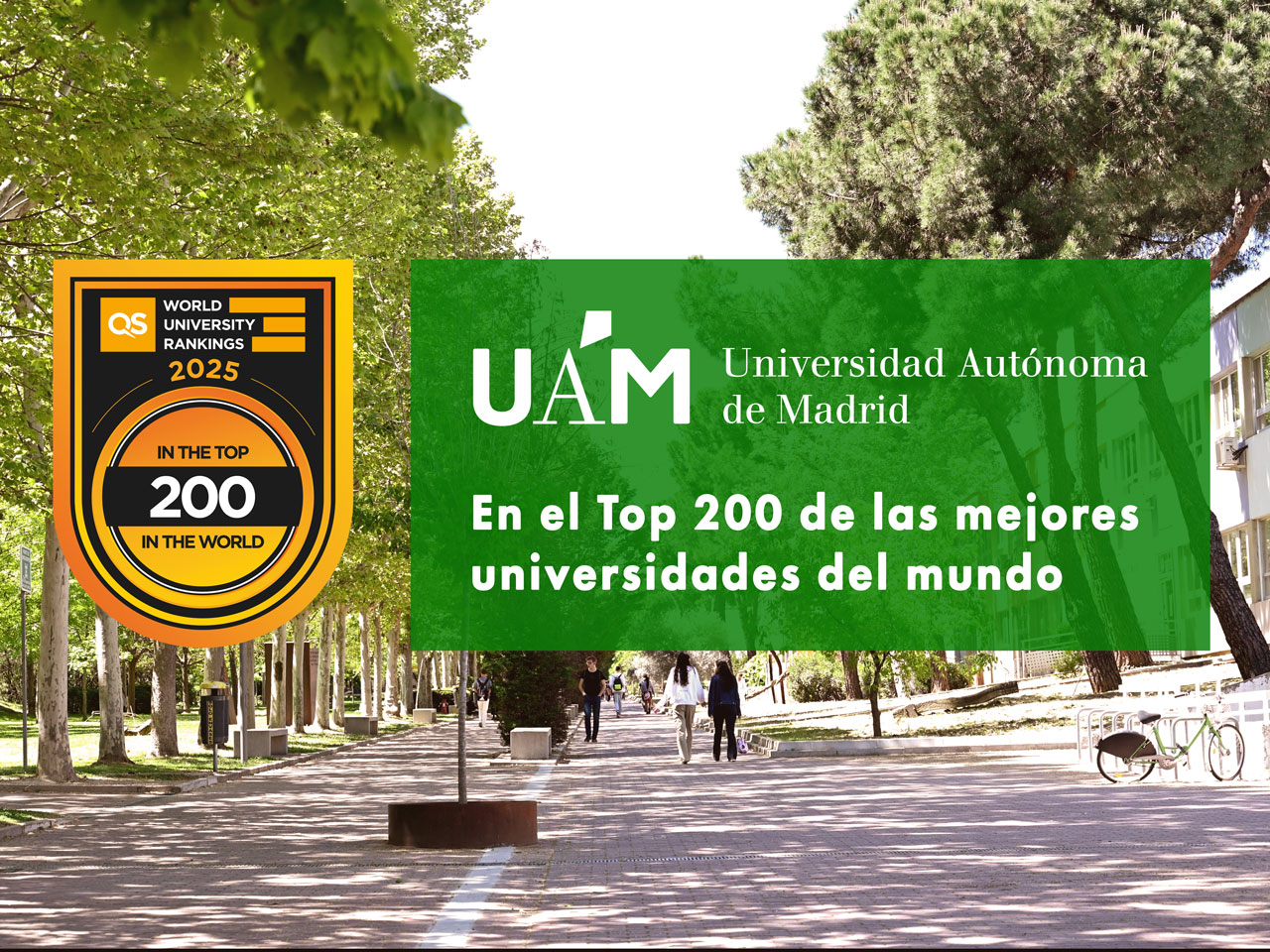Imagen promocional del Ranking QS en la UAM. / UAM