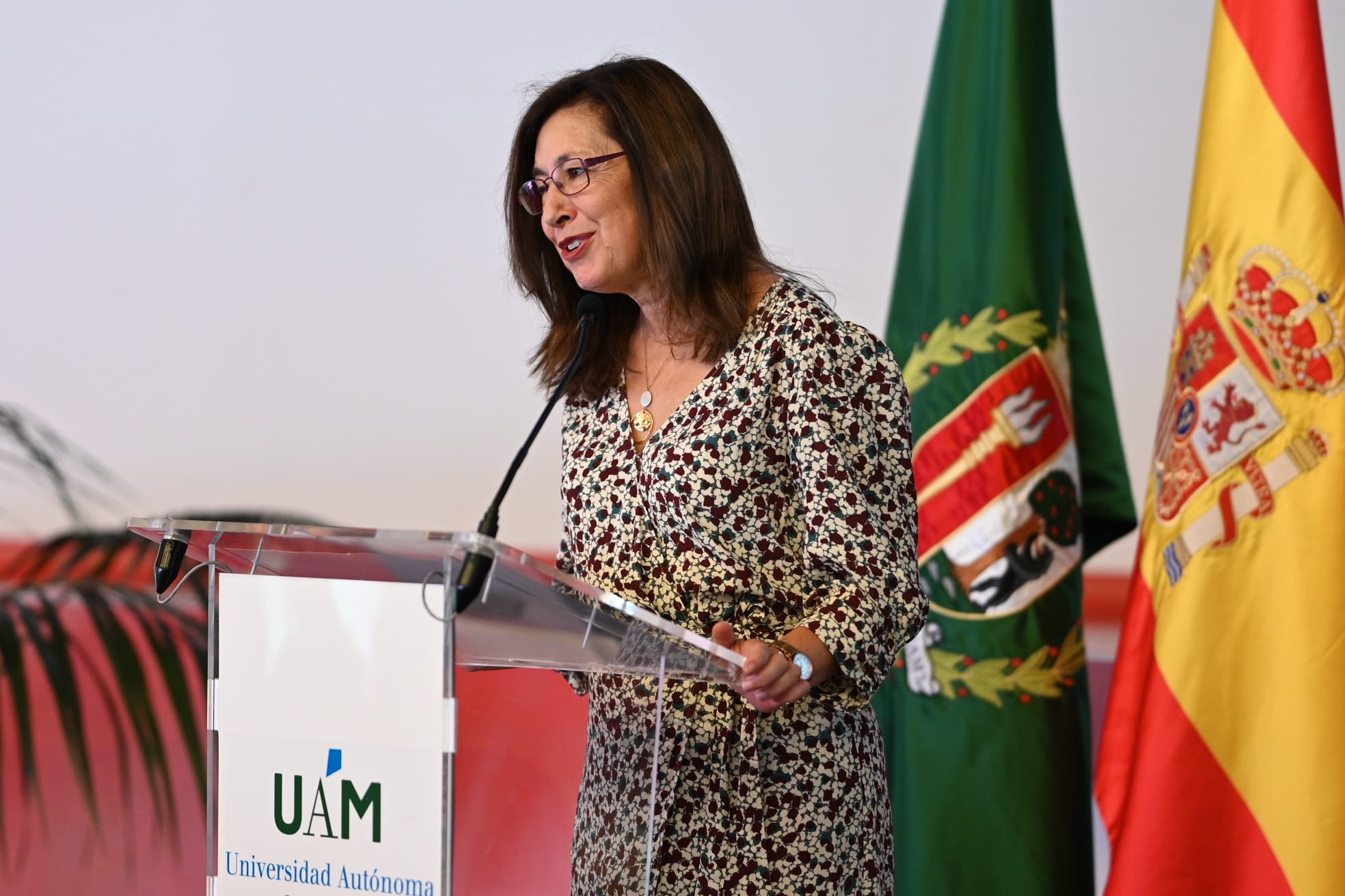 La rectora Amaya Mendikoetxea, durante el discurso del Acto de Apertura del Curso Académico 2024/2025. / UAM