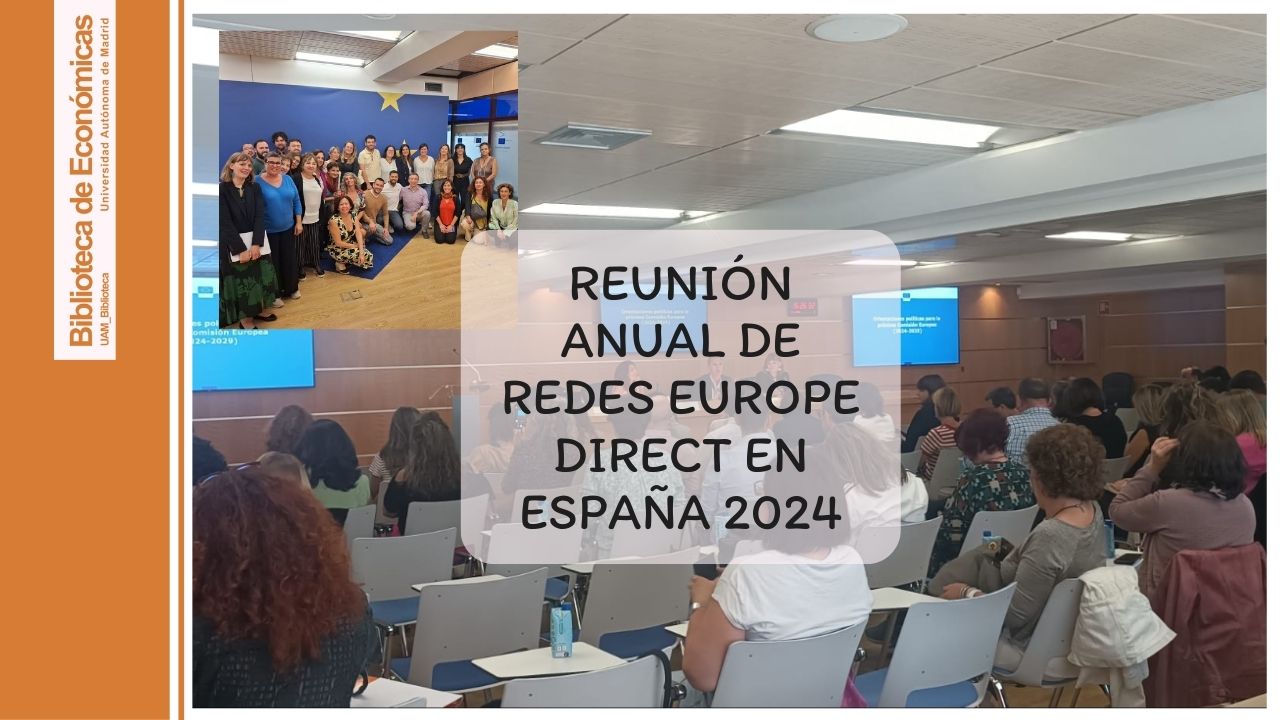 Cartel anunciador de la reunión de la red de centros Europe Direct en España 