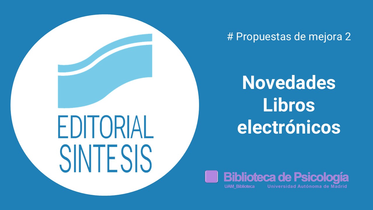 Novedades libros-e de la Editorial Síntesis