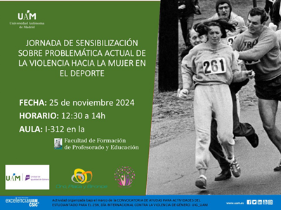 25N 2024 Sensibilización sobre problemática actual de la violencia hacia la mujer en el deporte