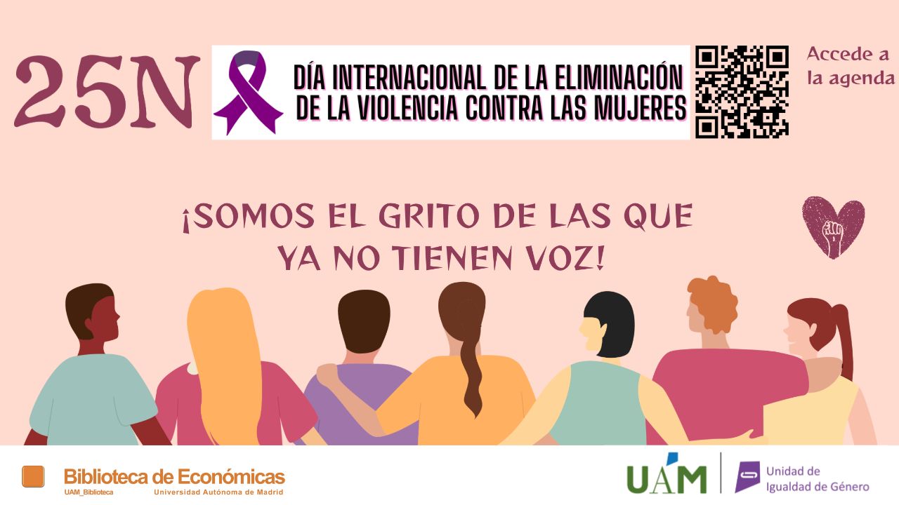 Cartel anunciando el Día Internacional de la Eliminación de la Violencia contra las Mujeres