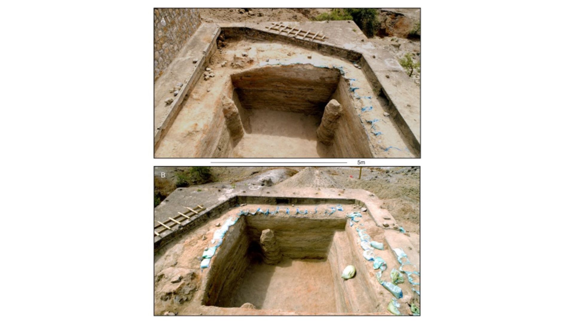 Vista de la excavación realizada dentro del Museo de Engaji Nanyori West, Oldupai Gorge (Tanzania)