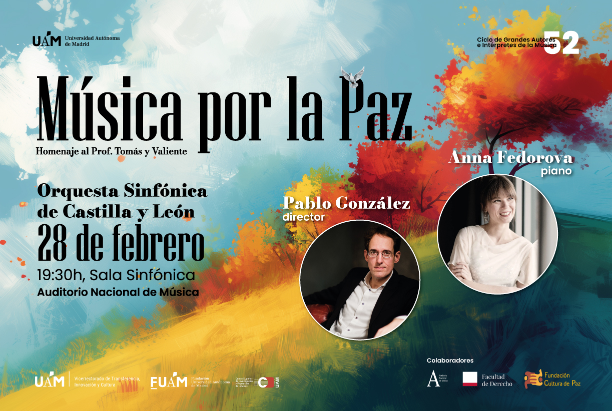 Cartel del Concierto de Anna Fedorova y la OSCyL en el Auditorio Nacional de Música