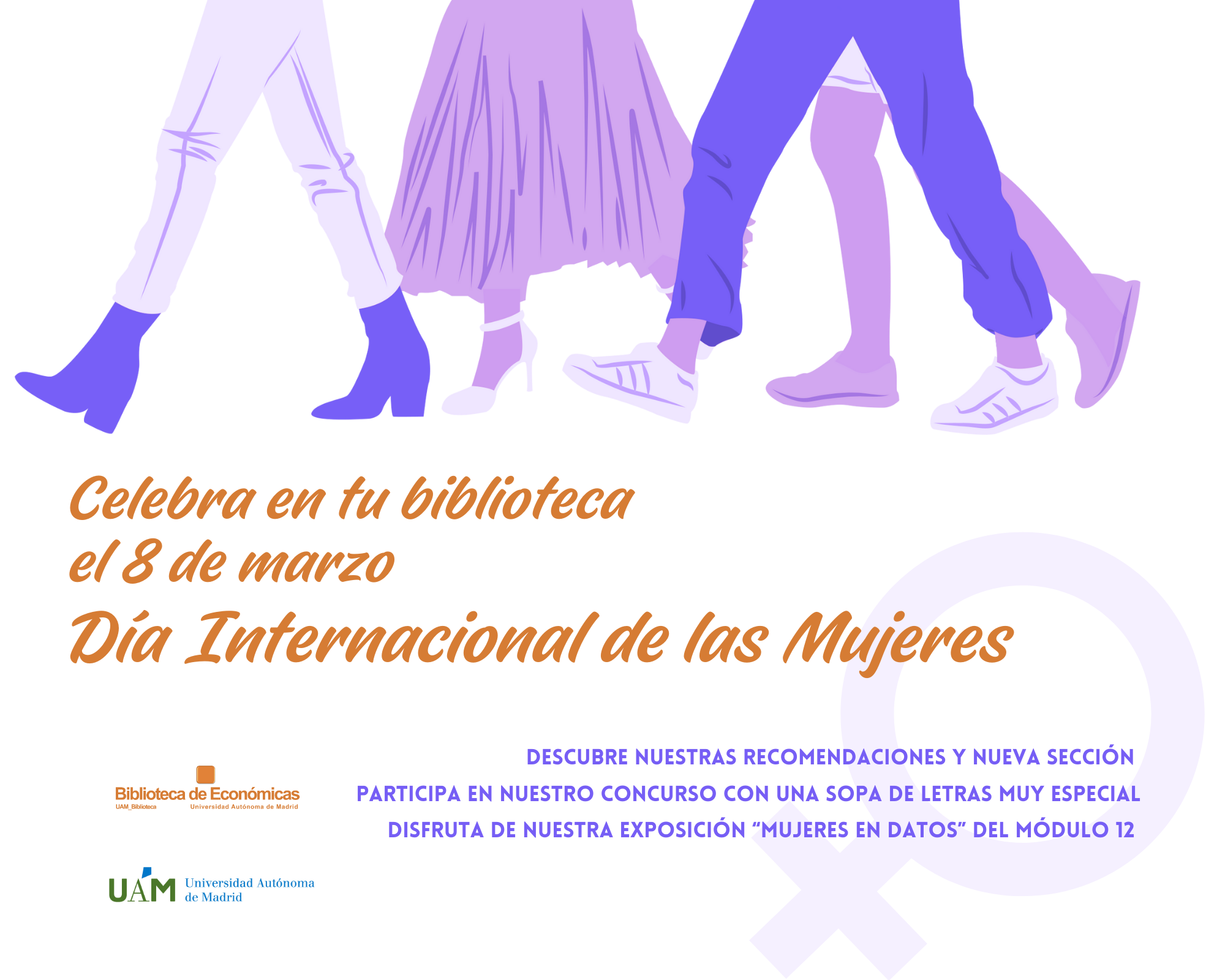 Cartel Día Internacional de la Mujer 2025 Biblioteca de Económicas