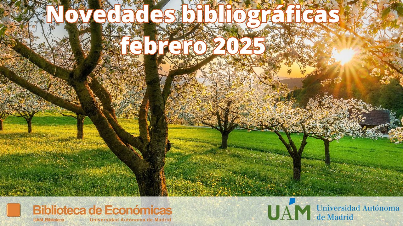 Cartel publicitando las novedades bibliográficas de febrero 2025