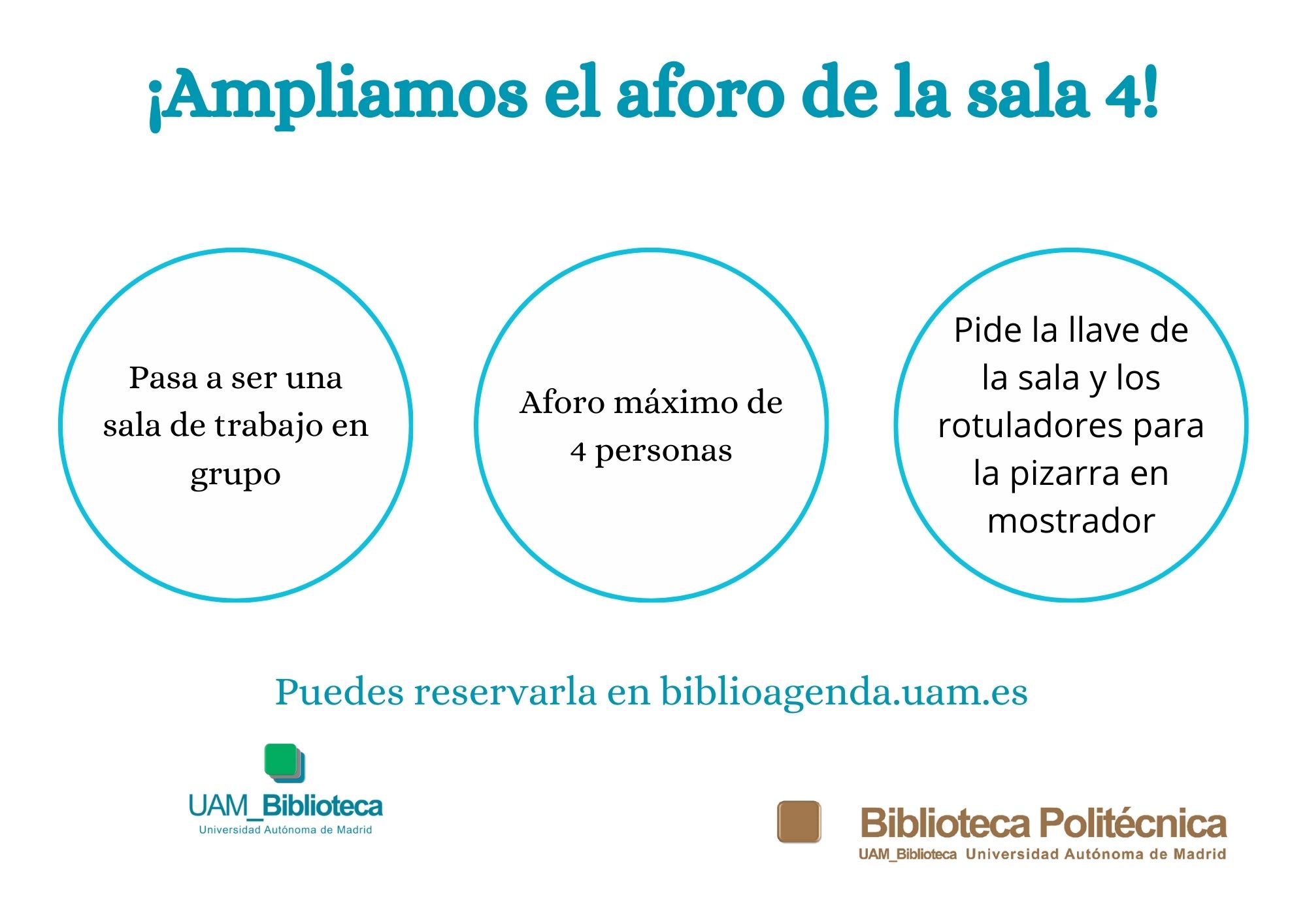 Cartel que anuncia la ampliacion de la capacidad de la Sala 4